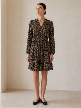 Piperlime Collection 100% Silk Abstract Floral Mini Dress Small